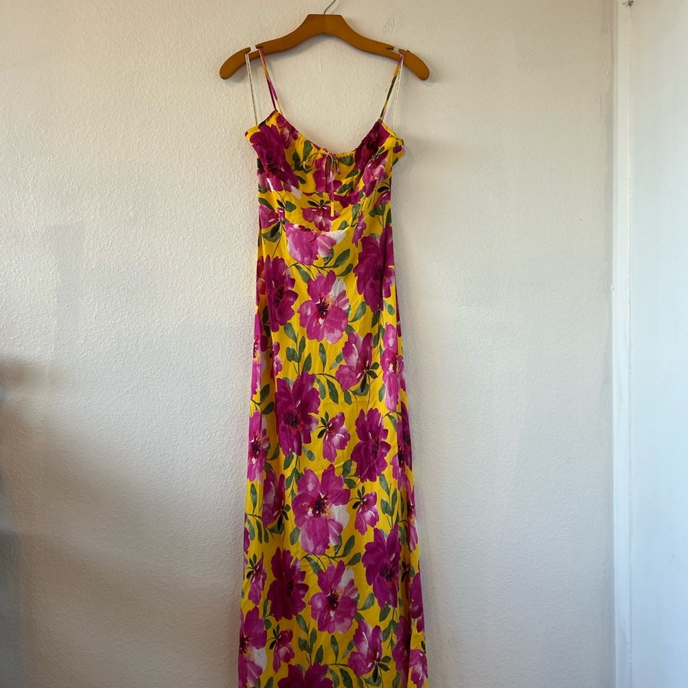 Favorite Daughter The One That Got Away Floral Keyhole Maxi Dress Size 6 - Picture 3 of 11